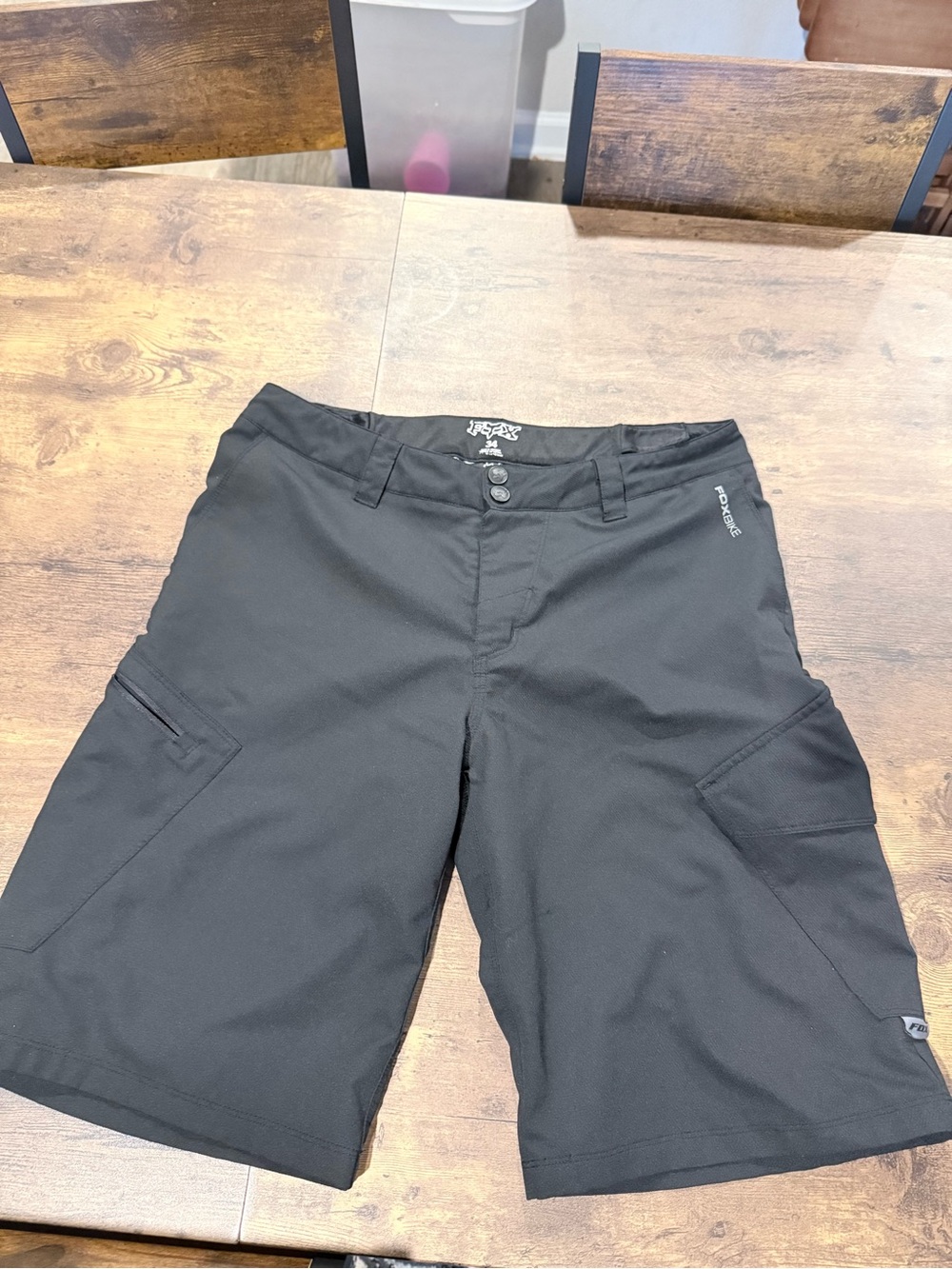 Fox Men’s Black Bike Cargo Shorts with Utility Pockets